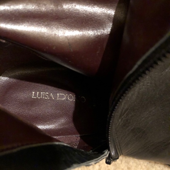 LUISA D’ORIO Italian Leather High Heel Tall Boot - Picture 8 of 9